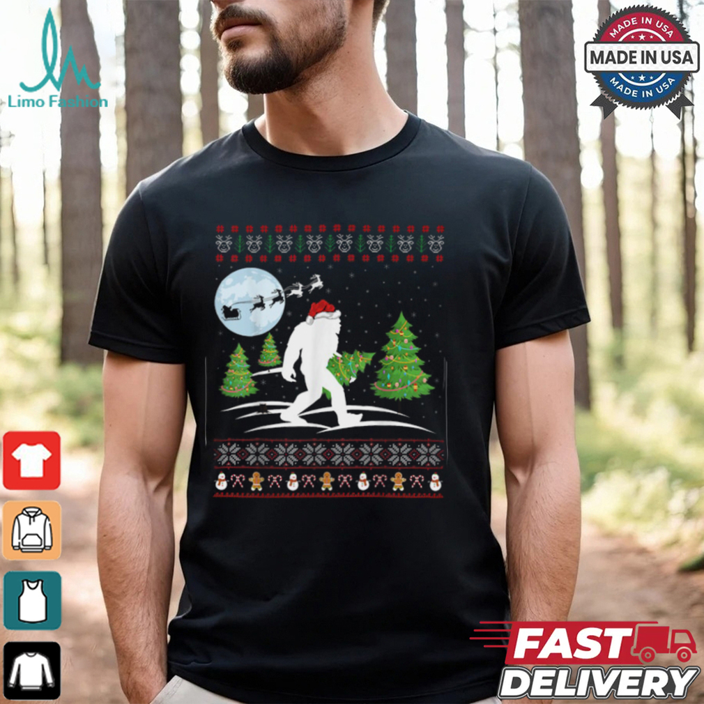 Funny Bigfoot Xmas Gift Santa Hat Ugly Bigfoot Christmas T Shirt Recovered Funny Bigfoot Xmas Gift Santa Hat Ugly Bigfoot Christmas T Shirt Recovered
