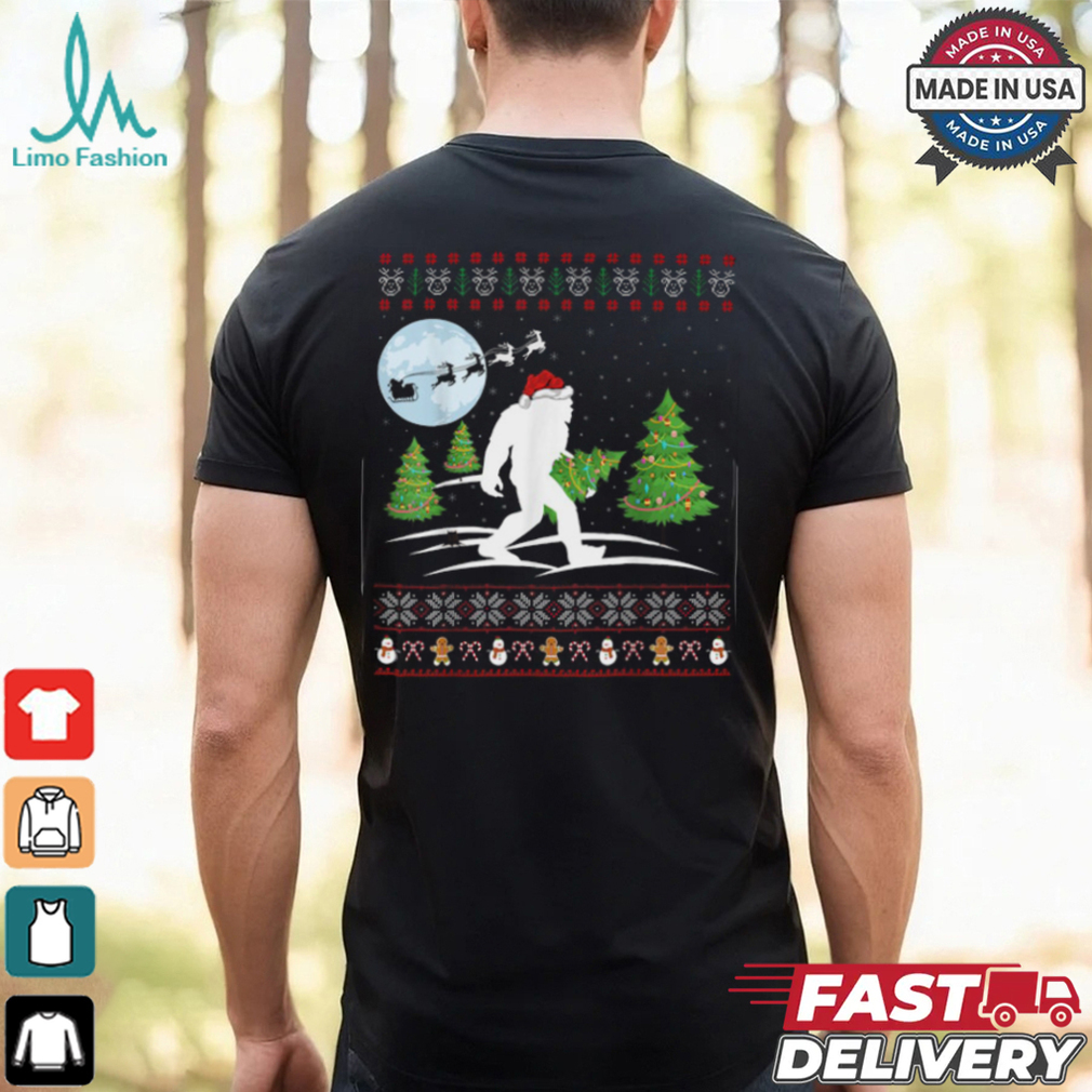 Funny Bigfoot Xmas Gift Santa Hat Ugly Bigfoot Christmas T Shirt Recovered Funny Bigfoot Xmas Gift Santa Hat Ugly Bigfoot Christmas T Shirt Recovered