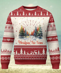 Funny Christmas Ugly Christmas Sweater In My Heart Is A Xmas Tree Farm Retro Vintage Clothing