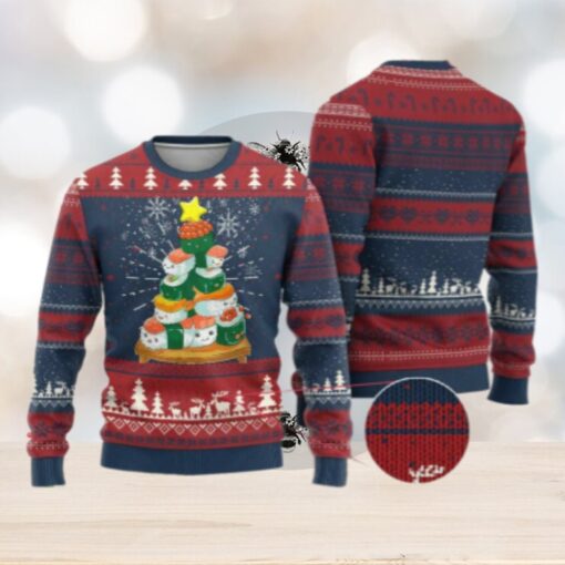 Funny Sushi Christmas Tree Ugly Christmas Sweater Cute Japanese Xmas