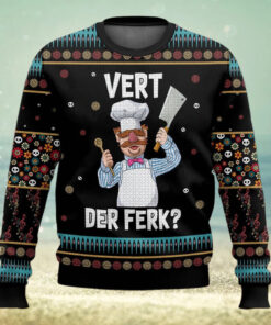 Funny Swedish Chef Vert Der Ferk Ugly Christmas Sweater