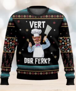 Funny Swedish Chef Vert Der Ferk Ugly Christmas Sweater
