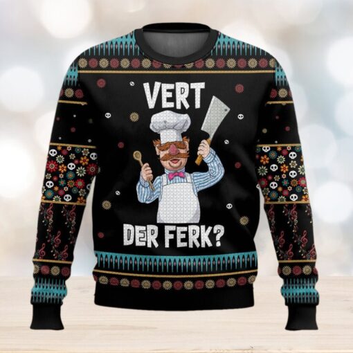 Funny Swedish Chef Vert Der Ferk Ugly Christmas Sweater