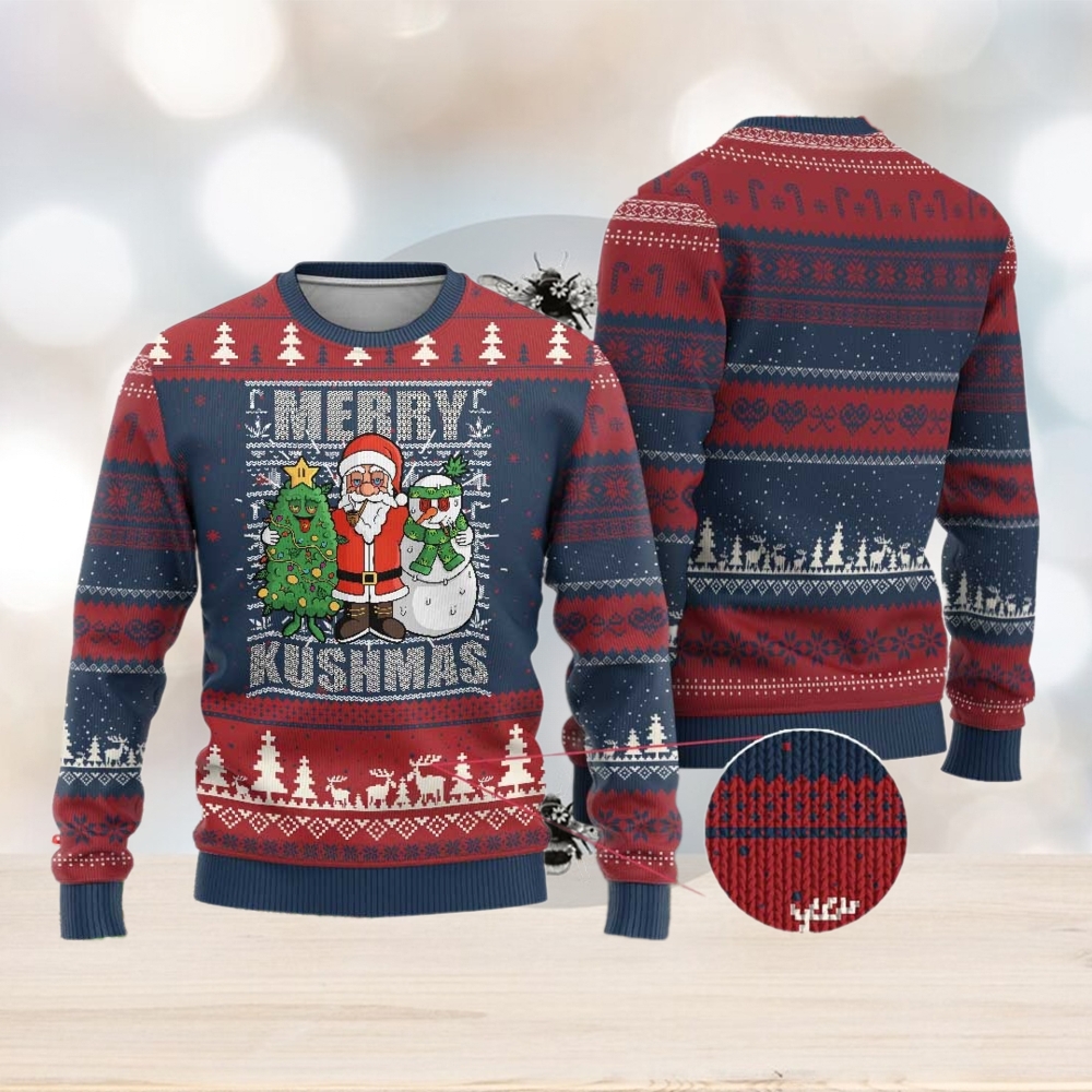 Funny Weed Xmas Ugly Christmas Sweater Merry Kushmas Naughty Santa Snowman Cannabis Funny Weed Xmas Ugly Christmas Sweater Merry Kushmas Naughty Santa Snowman Cannabis