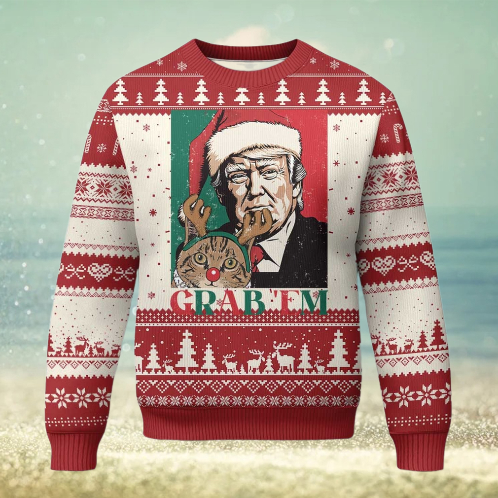 Funny Xmas Trump Ugly Christmas Sweater Grab ’em Trump Hug Reindeer Funny Xmas Trump Ugly Christmas Sweater Grab ’em Trump Hug Reindeer