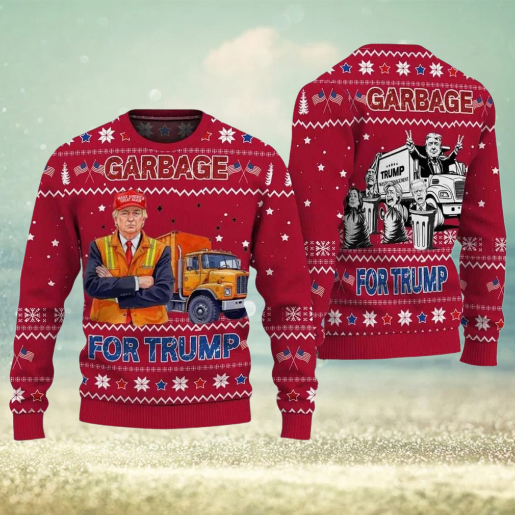 Garbage For Trump 2024 Patriotic Christmas Ugly Sweater Garbage For Trump 2024 Patriotic Christmas Ugly Sweater