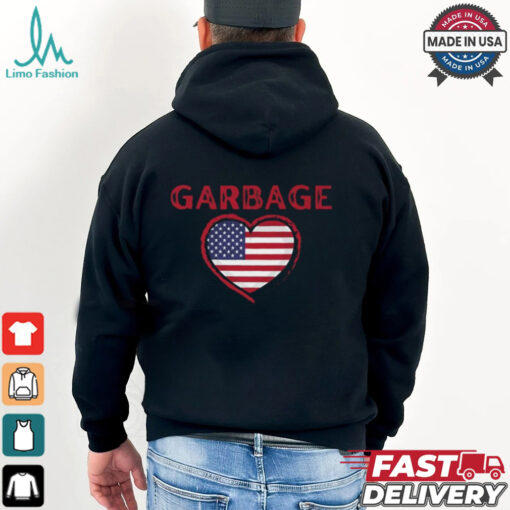 Garbage Heart America Flag T shirts