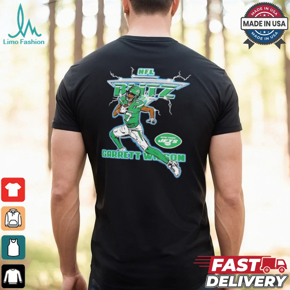 Garrett Wilson New York Jets NFL Blitz Player T Shirts Garrett Wilson New York Jets NFL Blitz Player T Shirts