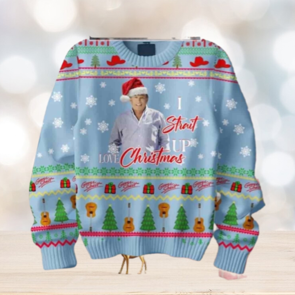 George Strait I Strait Up Love Chirstmas Gifts 2024 Xmas For Family And Friends Ugly Sweater George Strait I Strait Up Love Chirstmas Gifts 2024 Xmas For Family And Friends Ugly Sweater