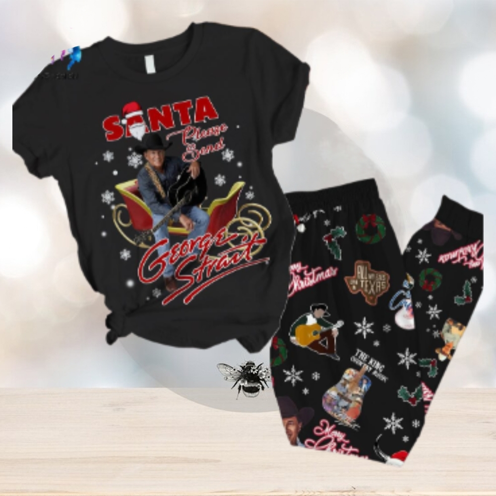George Strait Santa Please Send Merry Christmas Pajamas Set George Strait Santa Please Send Merry Christmas Pajamas Set