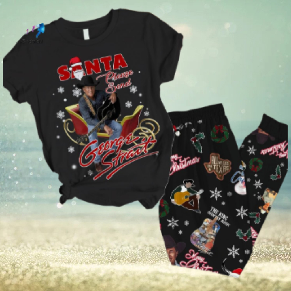 George Strait Santa Please Send Merry Christmas Pajamas Set George Strait Santa Please Send Merry Christmas Pajamas Set