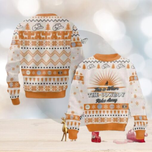 George Strait This Is Where The Cowboy Rides Away Chirstmas Gifts 2024 Xmas For Family And Friends Ugly Sweater