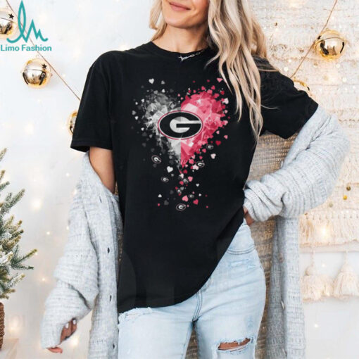 Georgia Bulldogs Crystal Heart Shirt
