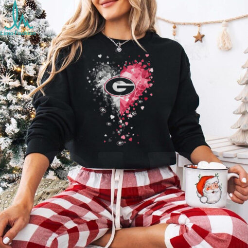 Georgia Bulldogs Crystal Heart Shirt