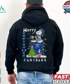 Georgia State Panthers Snoopy And Woodstock Merry Christmas Shirt