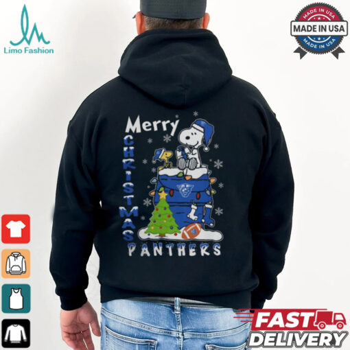 Georgia State Panthers Snoopy And Woodstock Merry Christmas Shirt