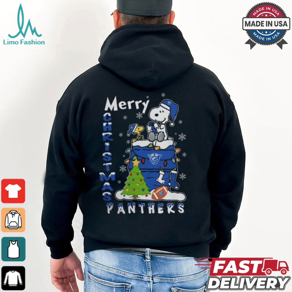 Georgia State Panthers Snoopy And Woodstock Merry Christmas Shirt Georgia State Panthers Snoopy And Woodstock Merry Christmas Shirt