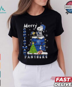 Georgia State Panthers Snoopy And Woodstock Merry Christmas Shirt