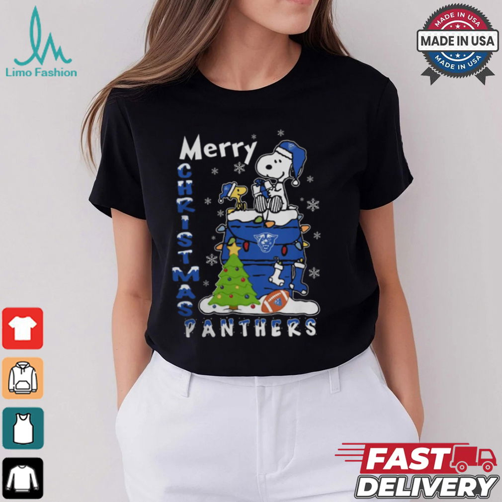 Georgia State Panthers Snoopy And Woodstock Merry Christmas Shirt Georgia State Panthers Snoopy And Woodstock Merry Christmas Shirt