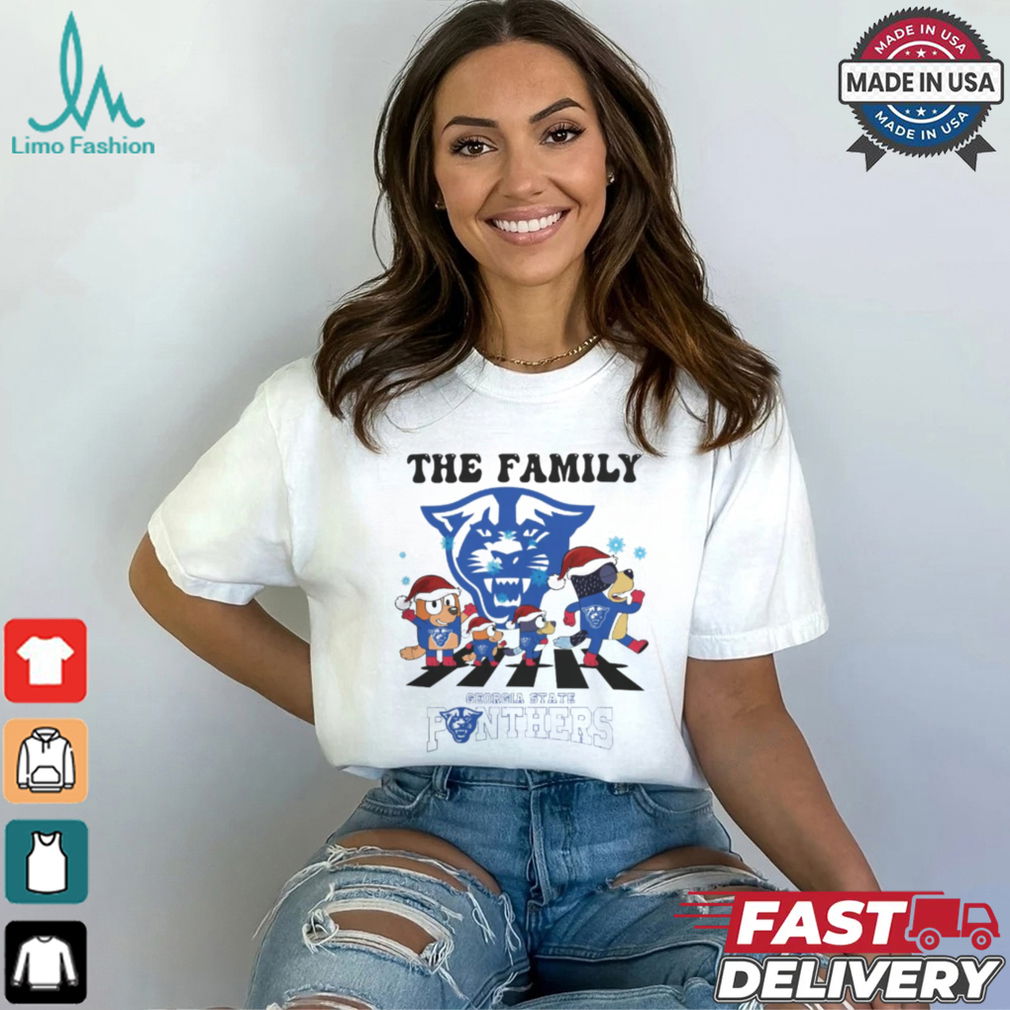 Georgia State Panthers X Family Bluey Merry Christmas 2024 Shirt Georgia State Panthers X Family Bluey Merry Christmas 2024 Shirt