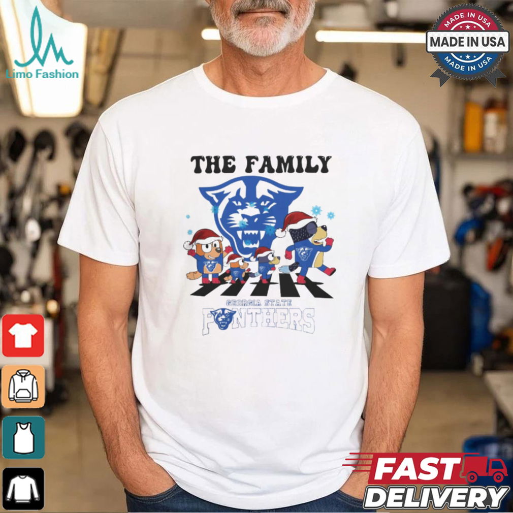 Georgia State Panthers X Family Bluey Merry Christmas 2024 Shirt Georgia State Panthers X Family Bluey Merry Christmas 2024 Shirt