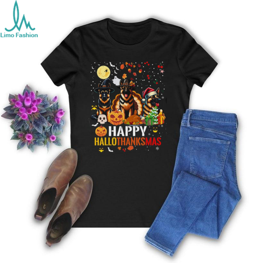 German Shepherd Dog Happy Halloween Thanksgiving Christmas German Shepherd T Shirt German Shepherd Dog Happy Halloween Thanksgiving Christmas German Shepherd T Shirt