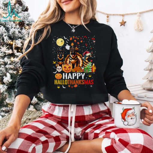 German Shepherd Dog Happy Halloween Thanksgiving Christmas German Shepherd T Shirt