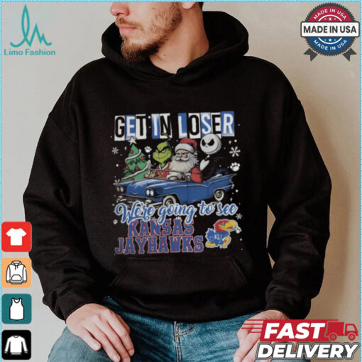 Get In Loser We_re Going To See Kansas Jayhawks Grinch Shirt