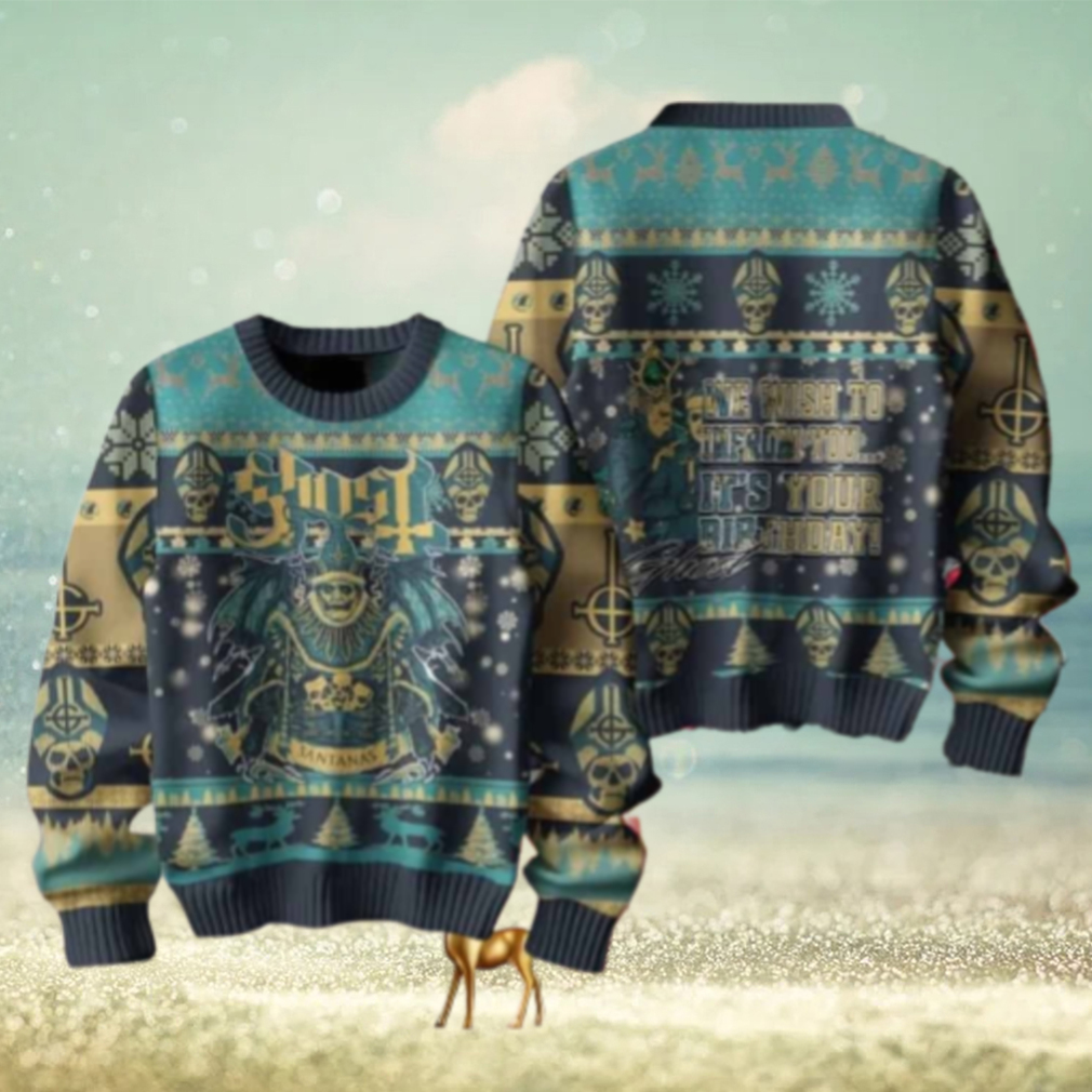 Ghost We Wish To Inform You Its Your Birthday Chirstmas Gifts 2024 Xmas For Family And Friends Ugly Sweater Ghost We Wish To Inform You Its Your Birthday Chirstmas Gifts 2024 Xmas For Family And Friends Ugly Sweater
