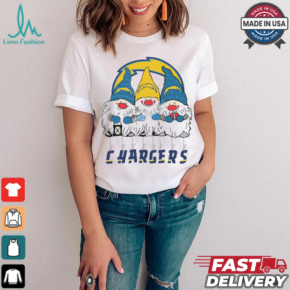 Gnome Christmas Los Angeles Chargers Graphic T Shirt Gnome Christmas Los Angeles Chargers Graphic T Shirt