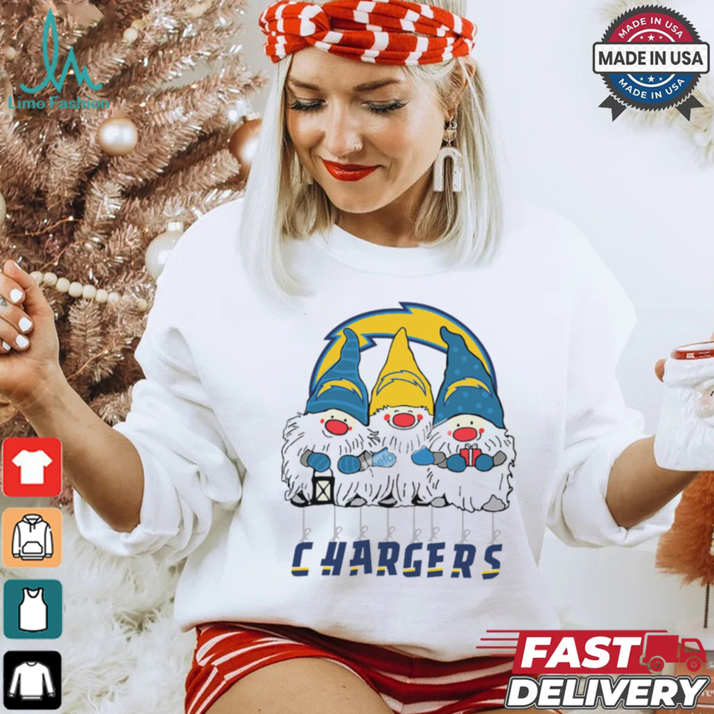 Gnome Christmas Los Angeles Chargers Graphic T Shirt Gnome Christmas Los Angeles Chargers Graphic T Shirt