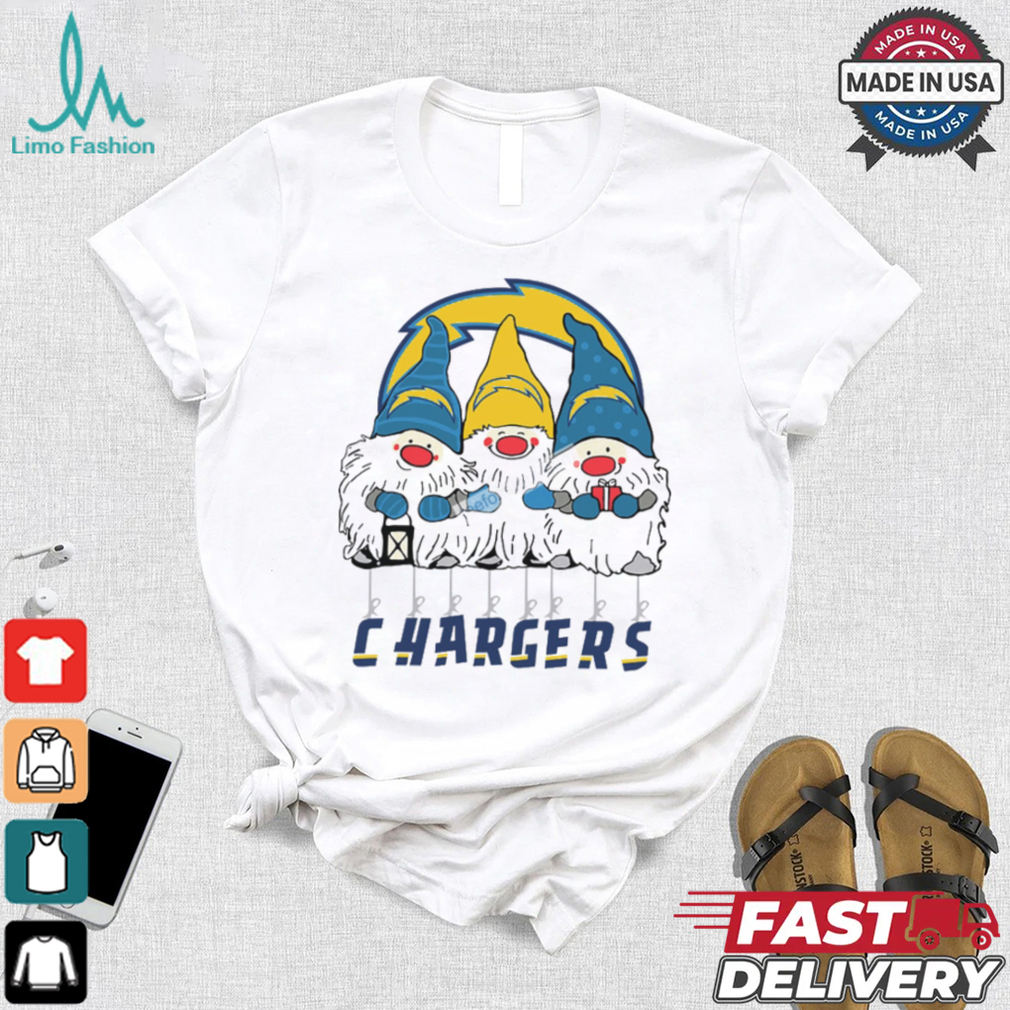 Gnome Christmas Los Angeles Chargers Graphic T Shirt Gnome Christmas Los Angeles Chargers Graphic T Shirt