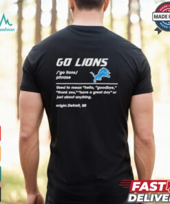 Go Lions Phrase – Origin Detroit 2024 T Shirt