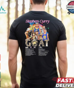 Golden State Warriors Stephen Curry 2024 Basketball Goat Graphics Signature Shirt
