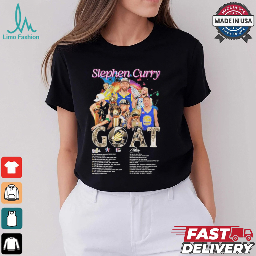 Golden State Warriors Stephen Curry 2024 Basketball Goat Graphics Signature Shirt Golden State Warriors Stephen Curry 2024 Basketball Goat Graphics Signature Shirt