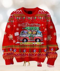 Grateful Dead Christmas Is Coming Yall Chirstmas Gifts 2024 Xmas For Family And Friends Ugly Sweater