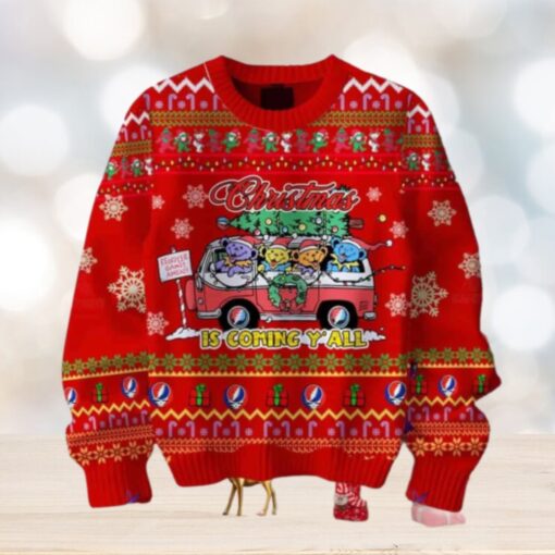 Grateful Dead Christmas Is Coming Yall Chirstmas Gifts 2024 Xmas For Family And Friends Ugly Sweater