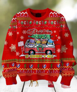 Grateful Dead Christmas Is Coming Yall Chirstmas Gifts 2024 Xmas For Family And Friends Ugly Sweater