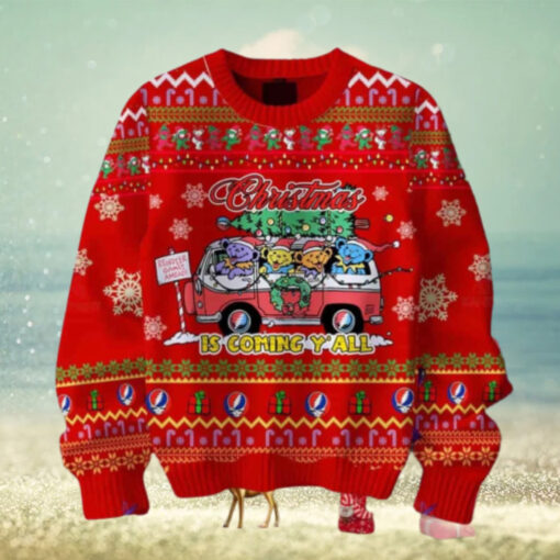 Grateful Dead Christmas Is Coming Yall Chirstmas Gifts 2024 Xmas For Family And Friends Ugly Sweater