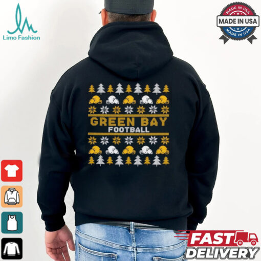 Green Bay Packers Football Pattern Christmas Shirt