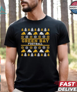 Green Bay Packers Football Pattern Christmas Shirt