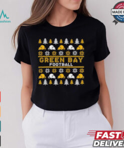 Green Bay Packers Football Pattern Christmas Shirt