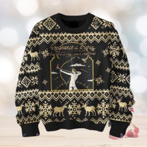 Greta Van Fleet Vengeance Is A Bow Chirstmas Gifts 2024 Xmas For Family And Friends Ugly Sweater