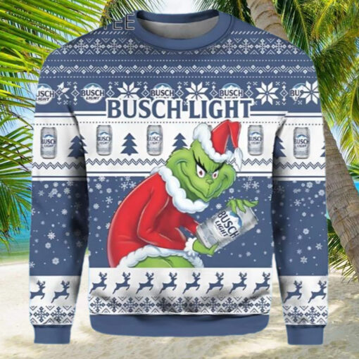 Grinch Busch Light Ugly Christmas Sweater