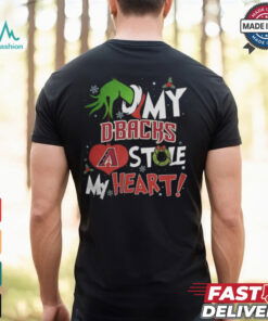 Grinch Hand My Arizona Diamondbacks Stole My Heart Christmas 2024 Shirt