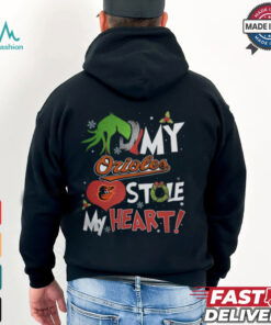 Grinch Hand My Baltimore Orioles Stole My Heart Christmas 2024 Shirt