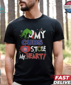 Grinch Hand My Chicago Cubs Stole My Heart Christmas 2024 Shirt