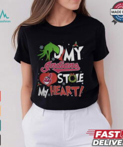 Grinch Hand My Cleveland Guardians Stole My Heart Christmas 2024 Shirt