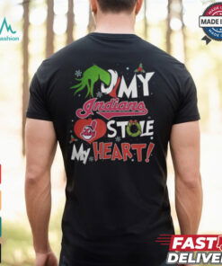Grinch Hand My Cleveland Guardians Stole My Heart Christmas 2024 Shirt