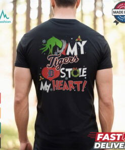 Grinch Hand My Detroit Tigers Stole My Heart Christmas 2024 Shirt
